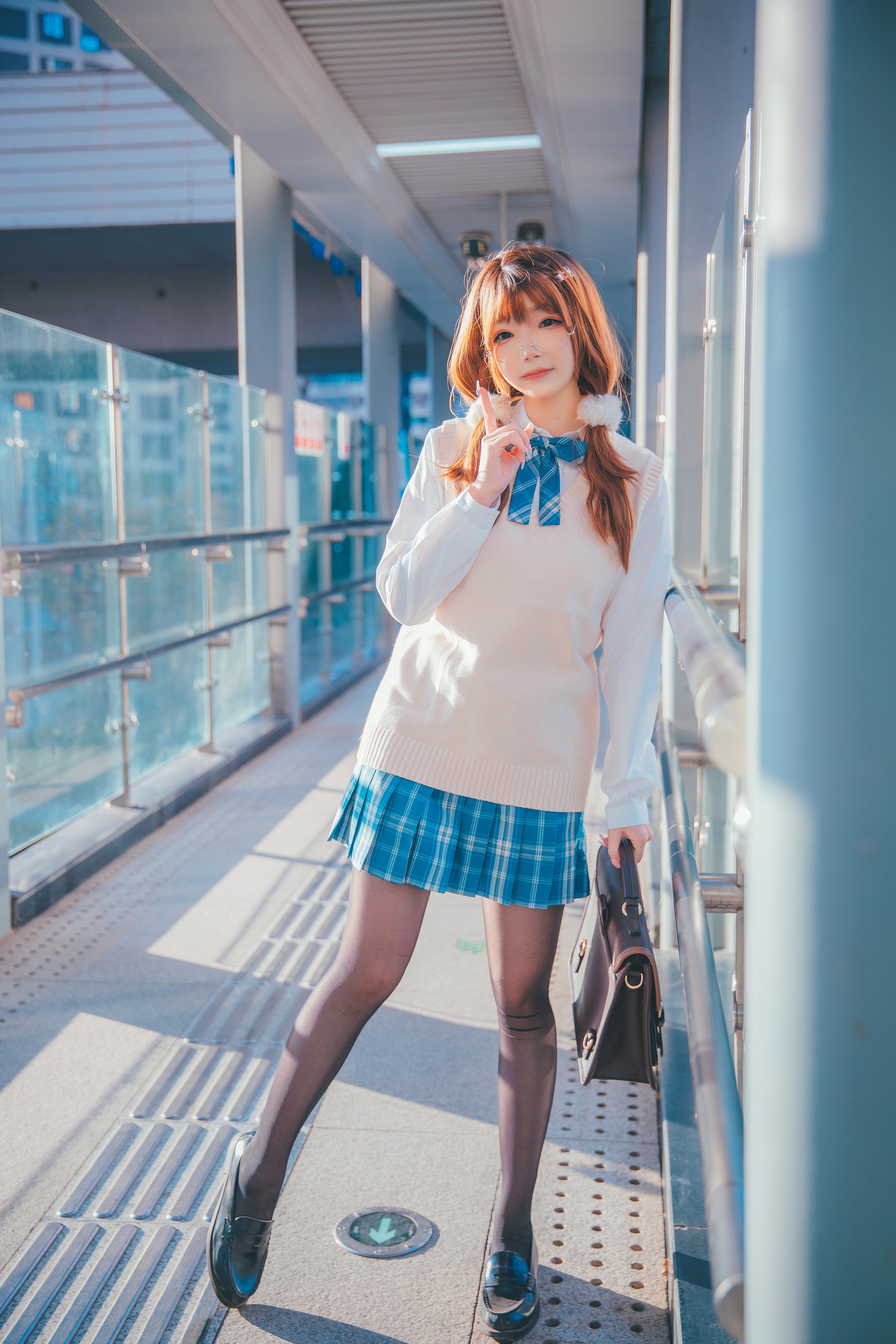图片[1]-雪琪SAMA – NO.056 JK夕阳[25P]-XikXak